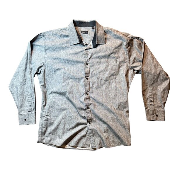 Jack Mens Long-Sleeve Button-Up Shirt 3XL Black & White Geometric Pattern Lightw - Picture 4 of 9